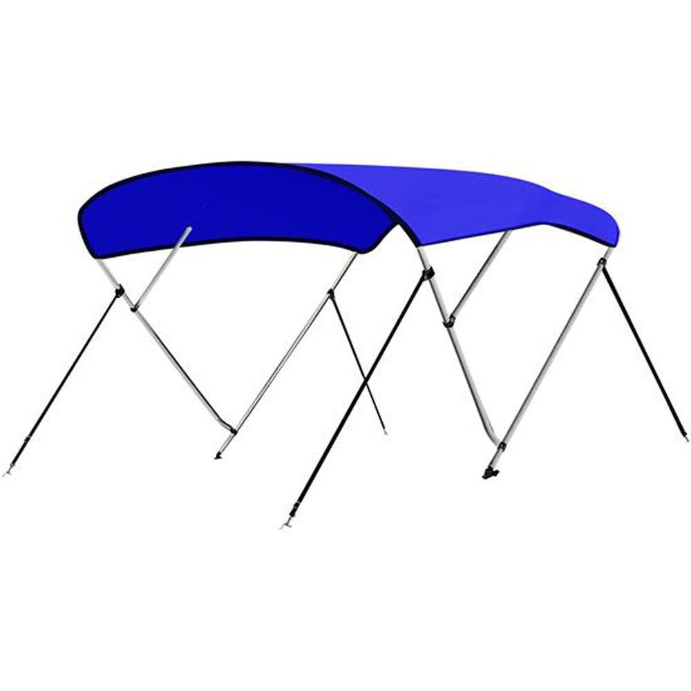 4-Bow Bimini Top Boat Cover, Waterproof 600D Polyester, Blue