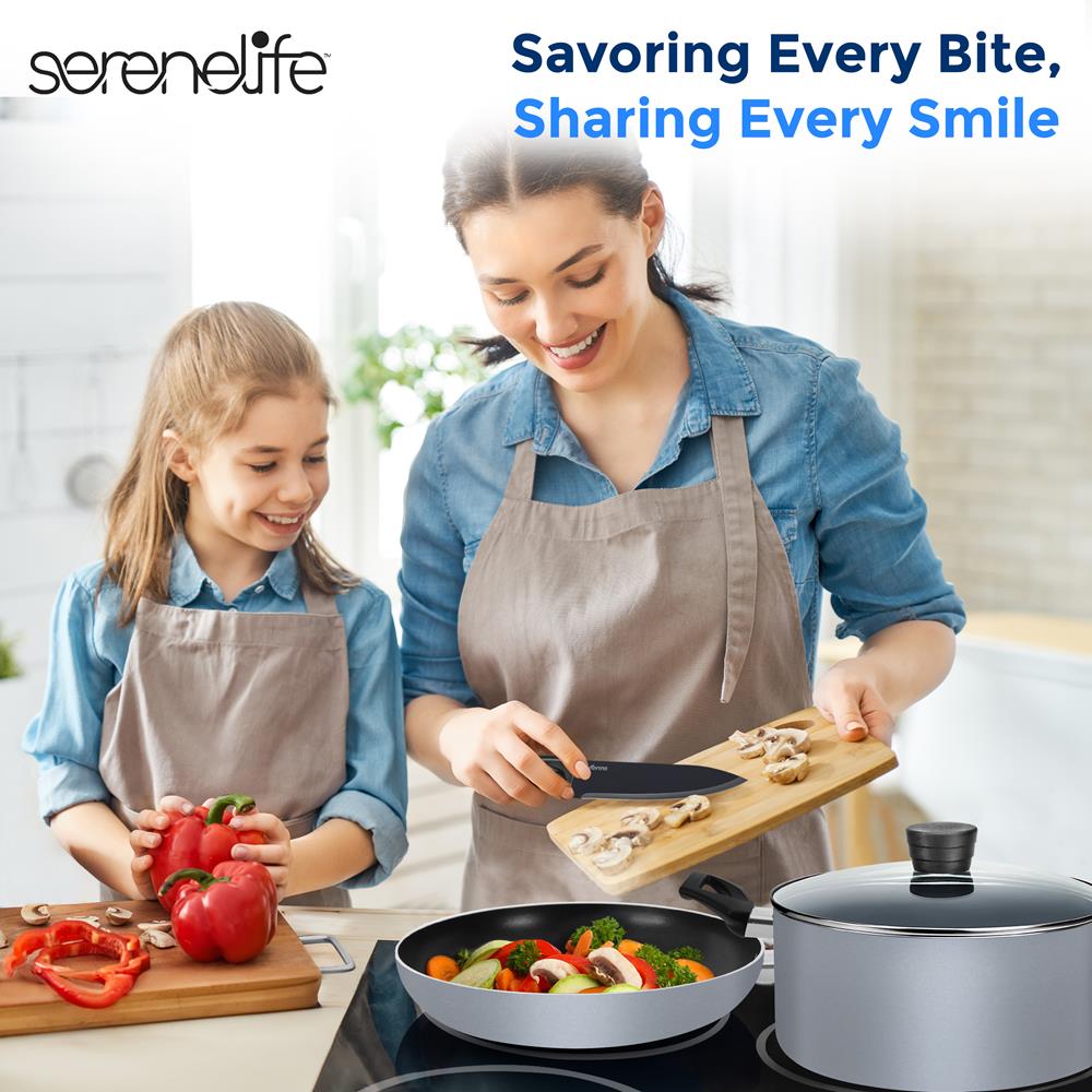 20-Piece Non-Stick Cookware Set, Even Heat, Black Coating