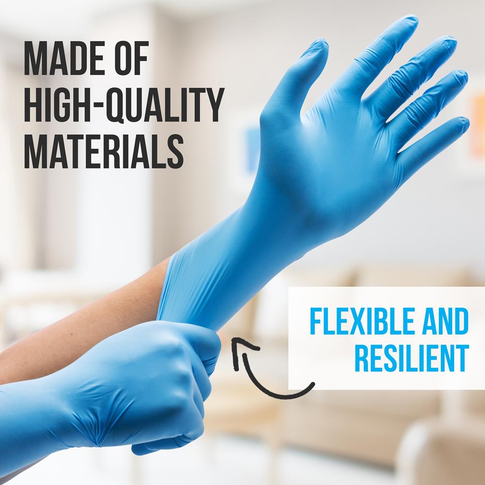 1000 Pcs. Soft Industrial Gloves - Nitrile And Vinyl Gloves Powder Free Disposable Gloves (Small Size)