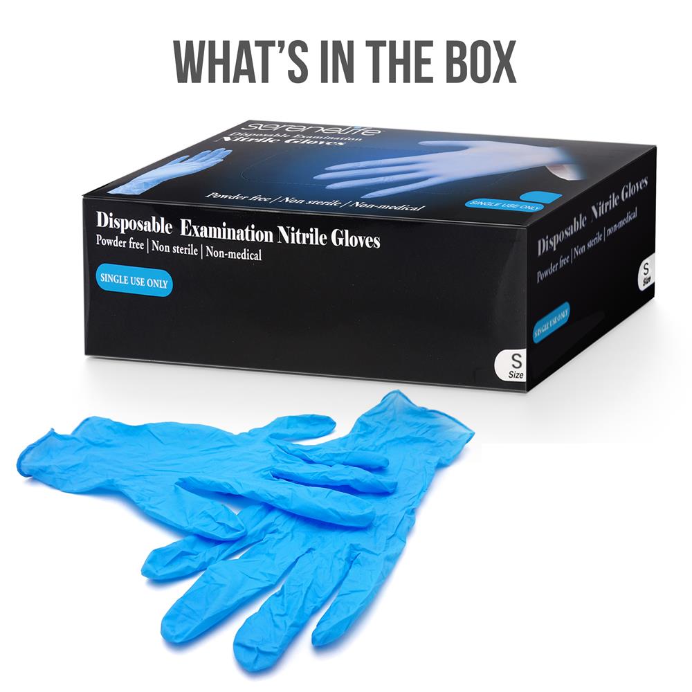 1000 Pcs. Soft Industrial Gloves - Nitrile And Vinyl Gloves Powder Free Disposable Gloves (Small Size)