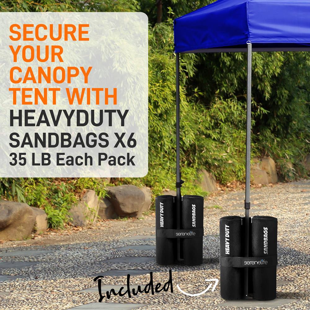 Pop Up Canopy Tent 10x20 Waterproof UV Protection Navy Blue