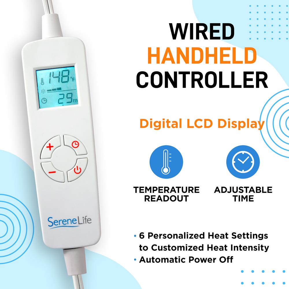 Electric Heating Pad Pain Relief, Quick Heat, Soft Coral Fleece, 24"x12"