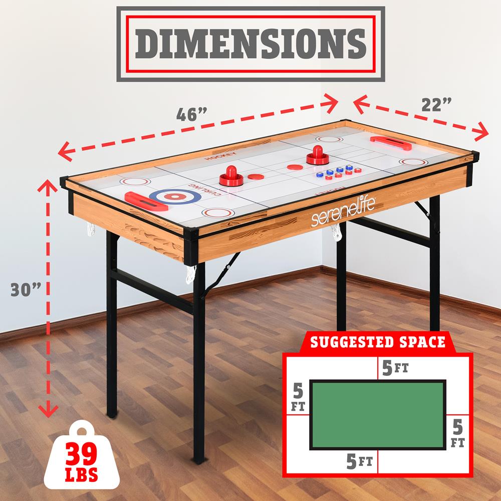 4-in-1 Game Table, Portable, MDF with PVC, Indoor/Outdoor Use