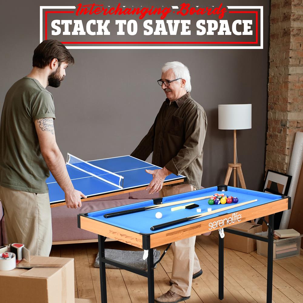 4-in-1 Game Table, Portable, MDF with PVC, Indoor/Outdoor Use