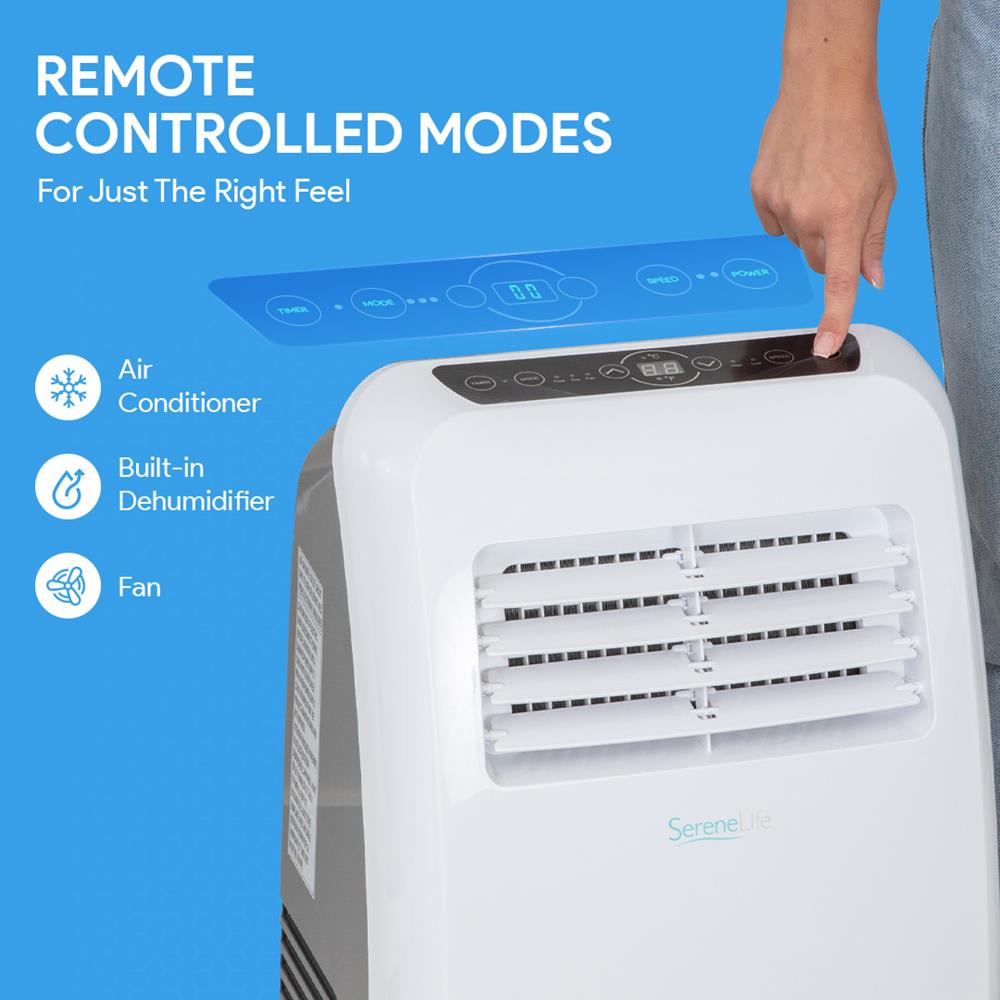Portable Air Conditioner - Compact Home Ac Cooling Unit With Built-In Dehumidifier & Fan Modes, Includes Window Mount Kit (12,000 Btu)