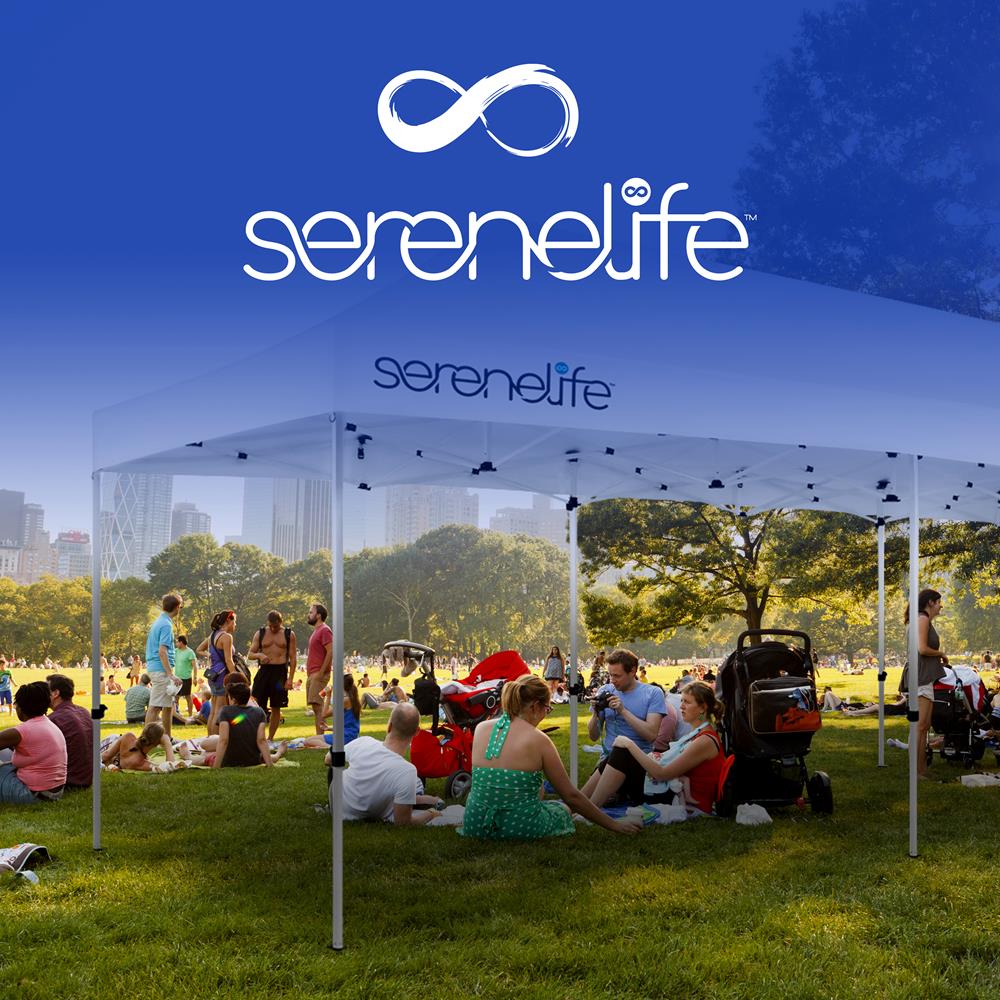 Instant Shelter Pop Up Tent Commercial - Waterproof Polyester Tent With Portable Wheeled Carry Bag And Sand Bag, 10 X 30 Ft. (White)