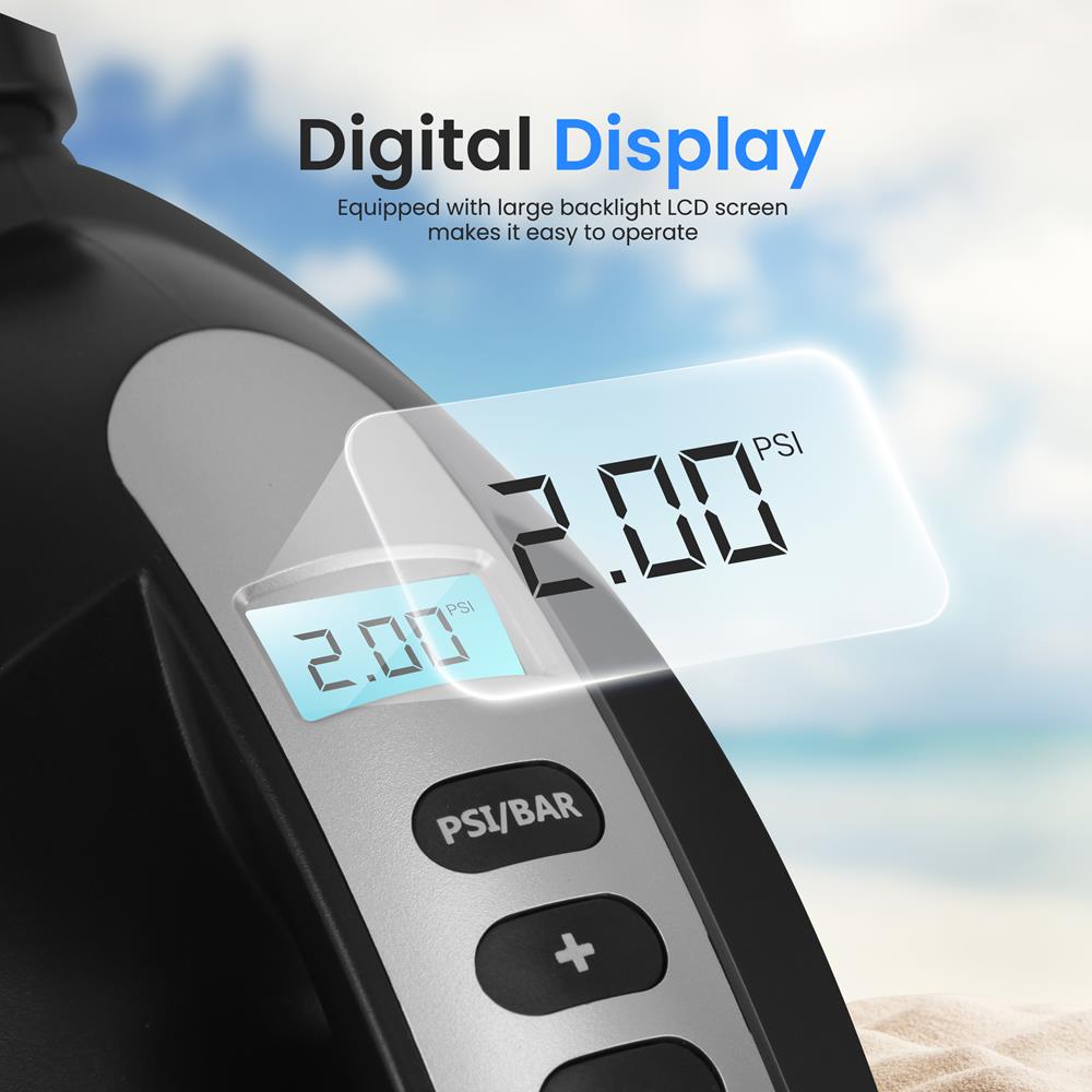 Inflatable Paddle Board Pump 16PSI High Pressure 12V DC Electric Air Pump