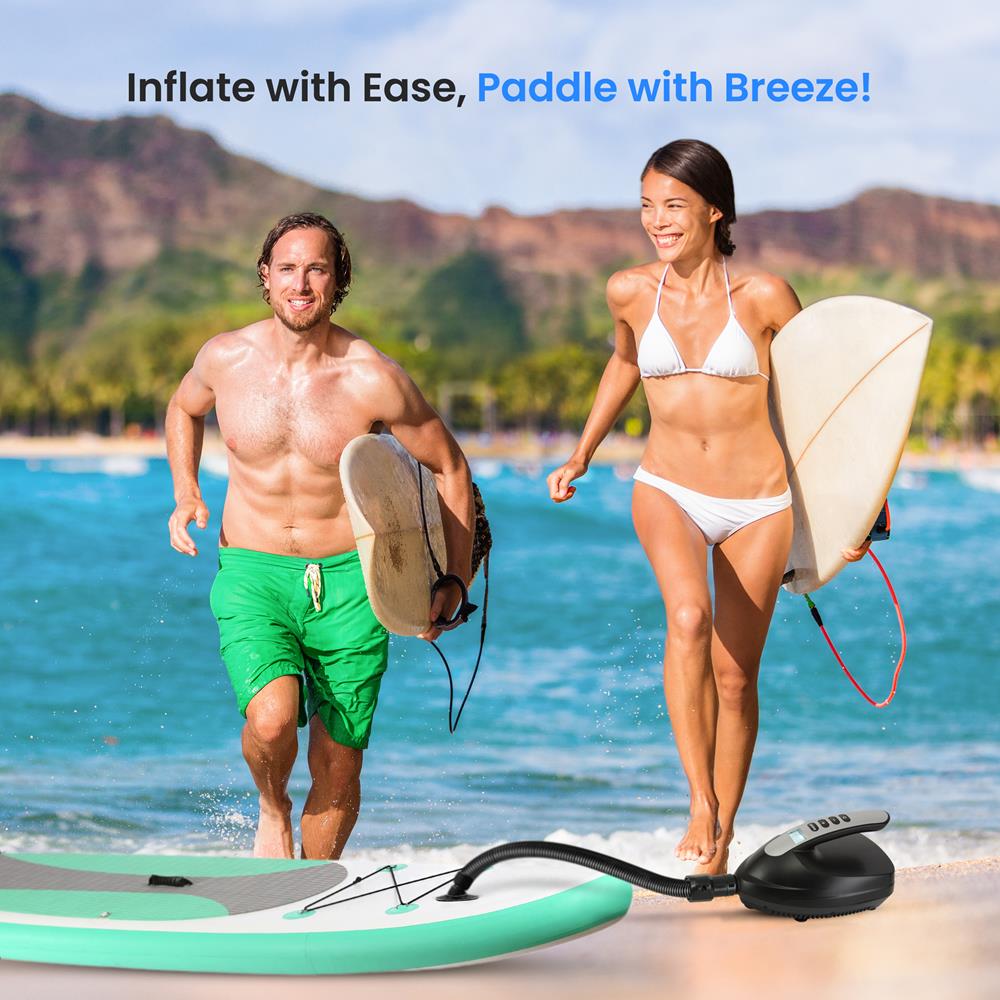 Inflatable Paddle Board Pump 16PSI High Pressure 12V DC Electric Air Pump