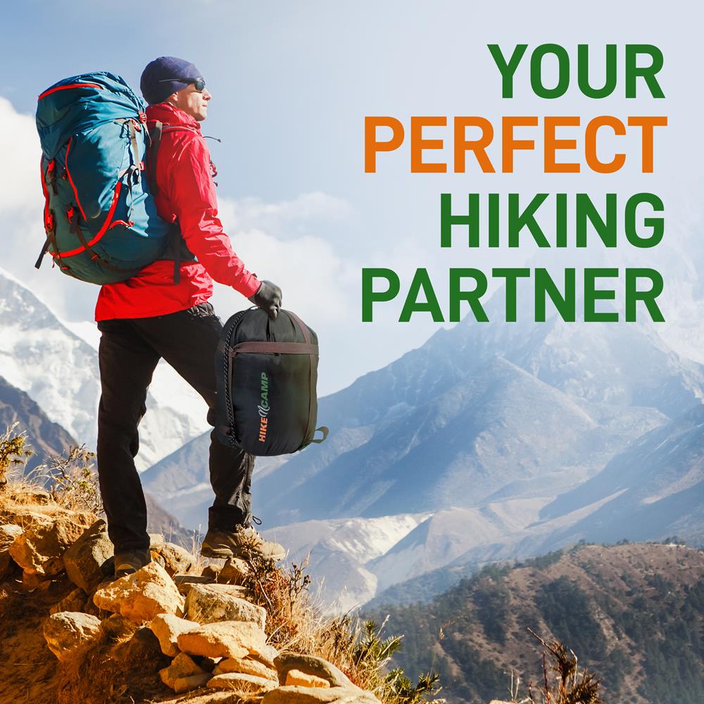 Double Sleeping Bag With Two Pillows- Lightweight & Waterproof Sleeping Bag For Adults Or Teens, For Camping, Backpacking Or Hiking, Includes Carrying Bag (Blue)