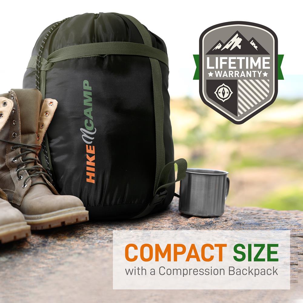 Double Sleeping Bag with Pillows - Lightweight, Waterproof, Portable