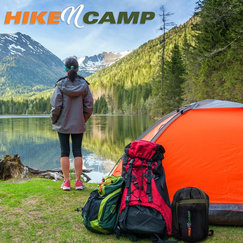 Double Sleeping Bag with Pillows - Lightweight, Waterproof, Portable