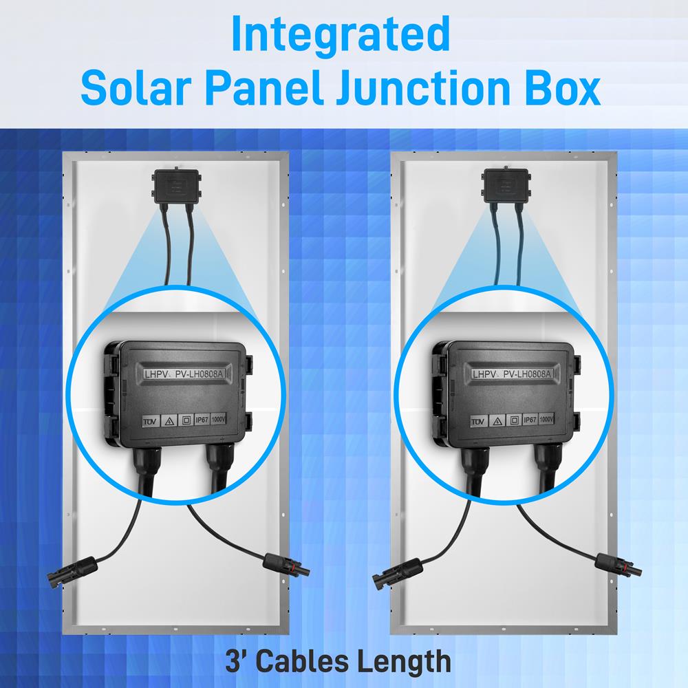 2 Pcs. Portable Mono Solar Panel Starter Kit - 400W Off-Grid Solar Panel Kit With 30A Pwm Controller With Lcd Screen