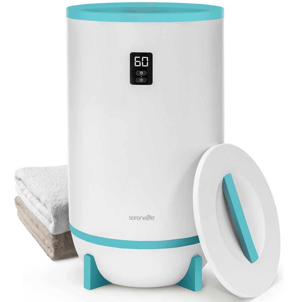 Towel & Blanket Warmer, Spa Luxury, Auto Shut Off, Fits 2 Large Towels, Blue