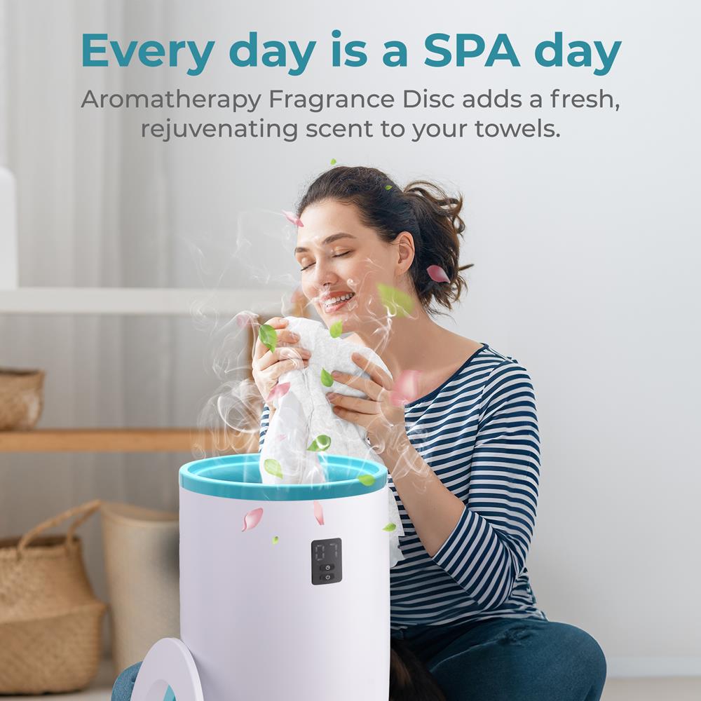 Towel & Blanket Warmer, Spa Luxury, Auto Shut Off, Fits 2 Large Towels, Blue