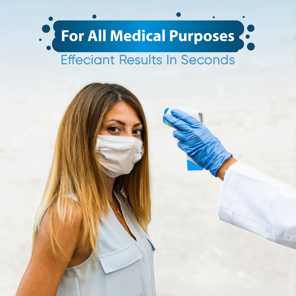 Infrared Thermometer Fast Accurate Non-Contact LCD Display Fever Alarm