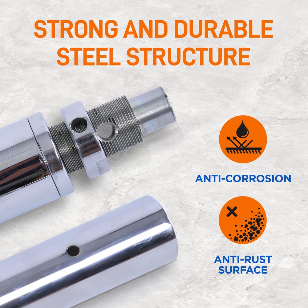 Adjustable Non-Slip Dancing Pole Set, Steel, Chrome Finish