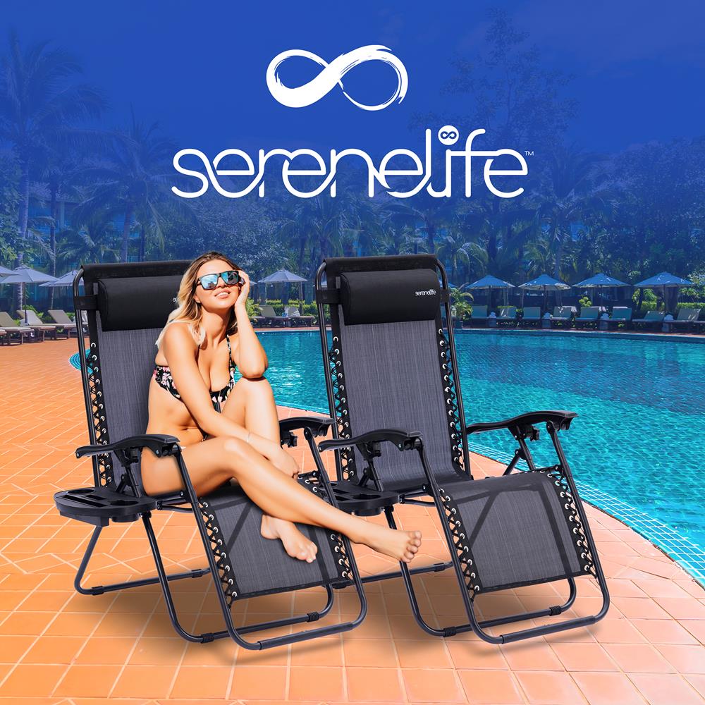 Zero Gravity Recliner Chairs 2-Pack, Ultimate Comfort, Steel & Textilene